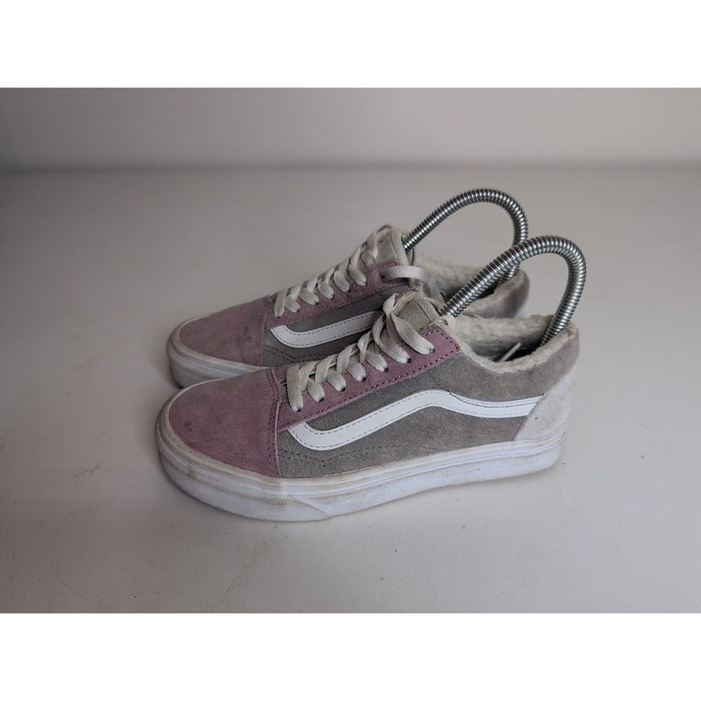 Vans Old Skool Pig Suede Multicolor Sherpa Lined Skate Shoe Mens Size 4 / W 5.5
